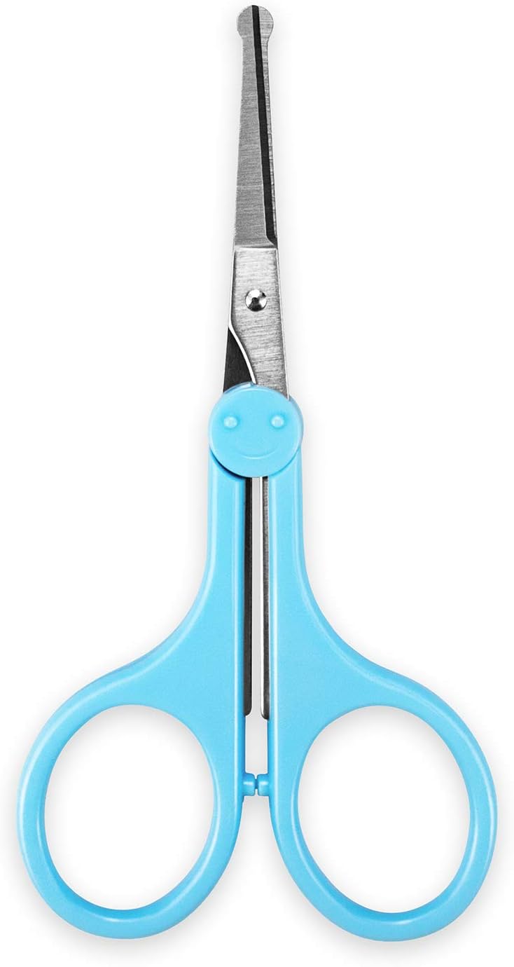 Eyelash Scissors, Small Scissors for Facial, Nose, Eyebrow, and Beard Hair Trimming & Grooming