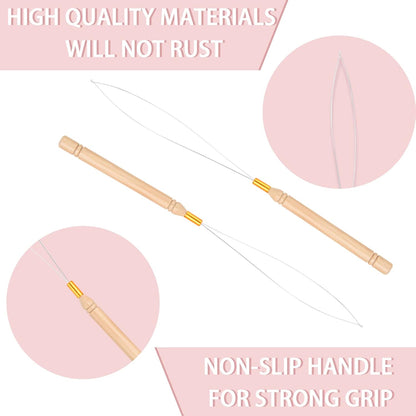 Professional Hair Extension Loop Tool & Pulling Needle for Micro Beads and Rings (3 Piece)