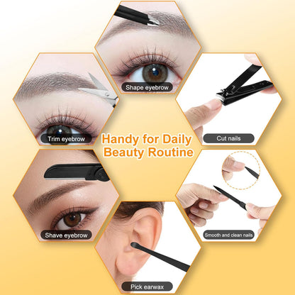 Professional Eyebrow Tweezers Set – Grooming Kit by Bite Instruments