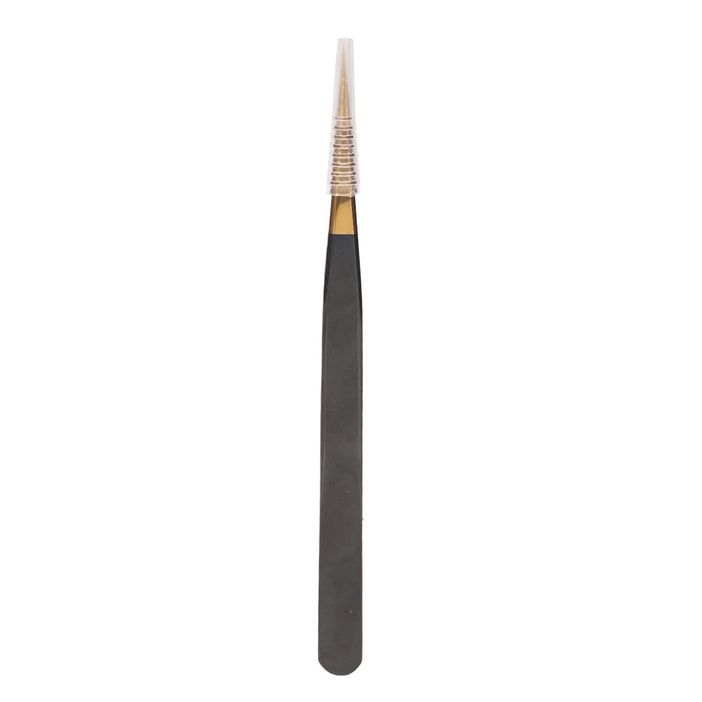 4-Piece Professional Gold Tip Eyelash Extension Tweezer Set for Salon Use