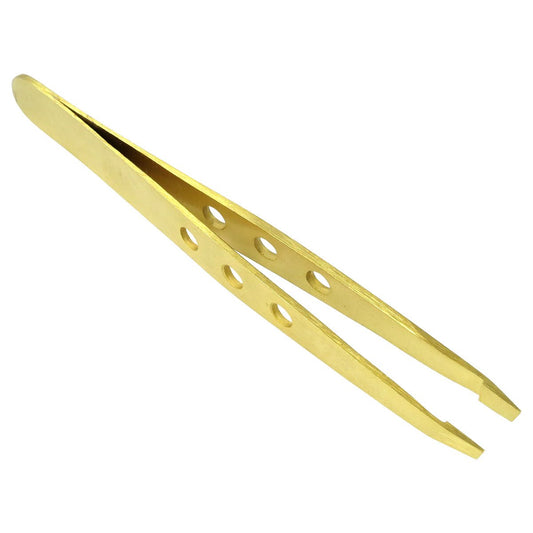 Precision 3.75" Brushed Stainless Slanted Eyebrow Tweezers
