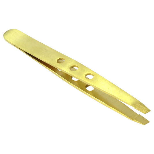 Precision 3.75" Brushed Stainless Slanted Eyebrow Tweezers