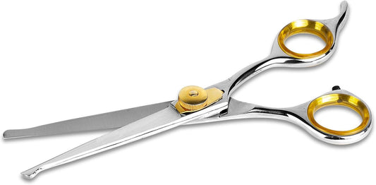 Gold Touch Professional 7.5-inch Dog Grooming Straight Shear with Safety Round Tip