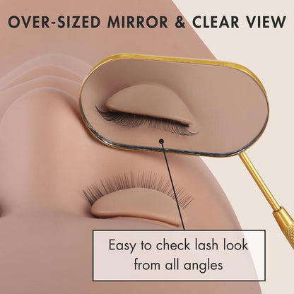 Eyelash Mirror Makeup Mirror for Eyelash Extensions Stainless Steel