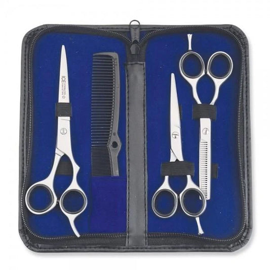 Pro Hairdressing Scissors Set: Ice Tempered Steel Cutting & Thinning Shears Kit - Barber & Salon Beauty Instruments