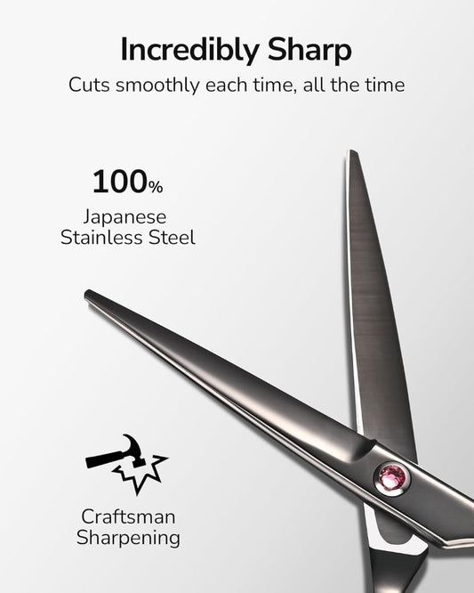 Professional Hair Cutting Scissors – 6.5” Inch Barber Shears by Bite Instruments