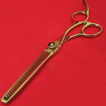 Professional Haircut Scissors Set - Barber Scissor, Thinning Shear, Straight Edge Razor With Case