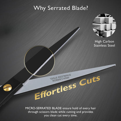 Professional Barber Hair Cutting Scissors –  Stainless Steel Salon Shears