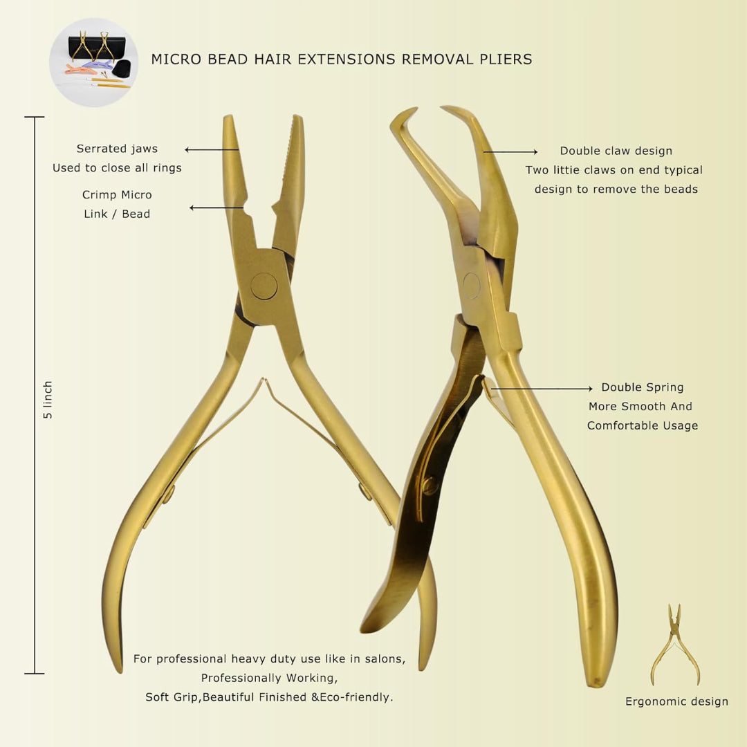 Professional Hair Extensions Pliers Kits - Bead Closer and Remover Pliers For Hair Extensions