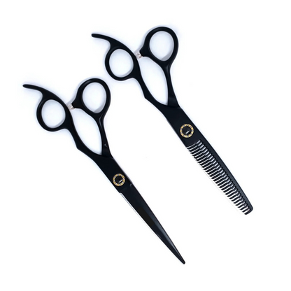 Matte Black Hairdressing Shear Set – Professional Hair Cutting Scissors