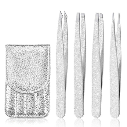 Bite Instruments Iridescent Slant Tip Eyebrow Tweezer Stainless Steel for Ingrown Hair Removal
