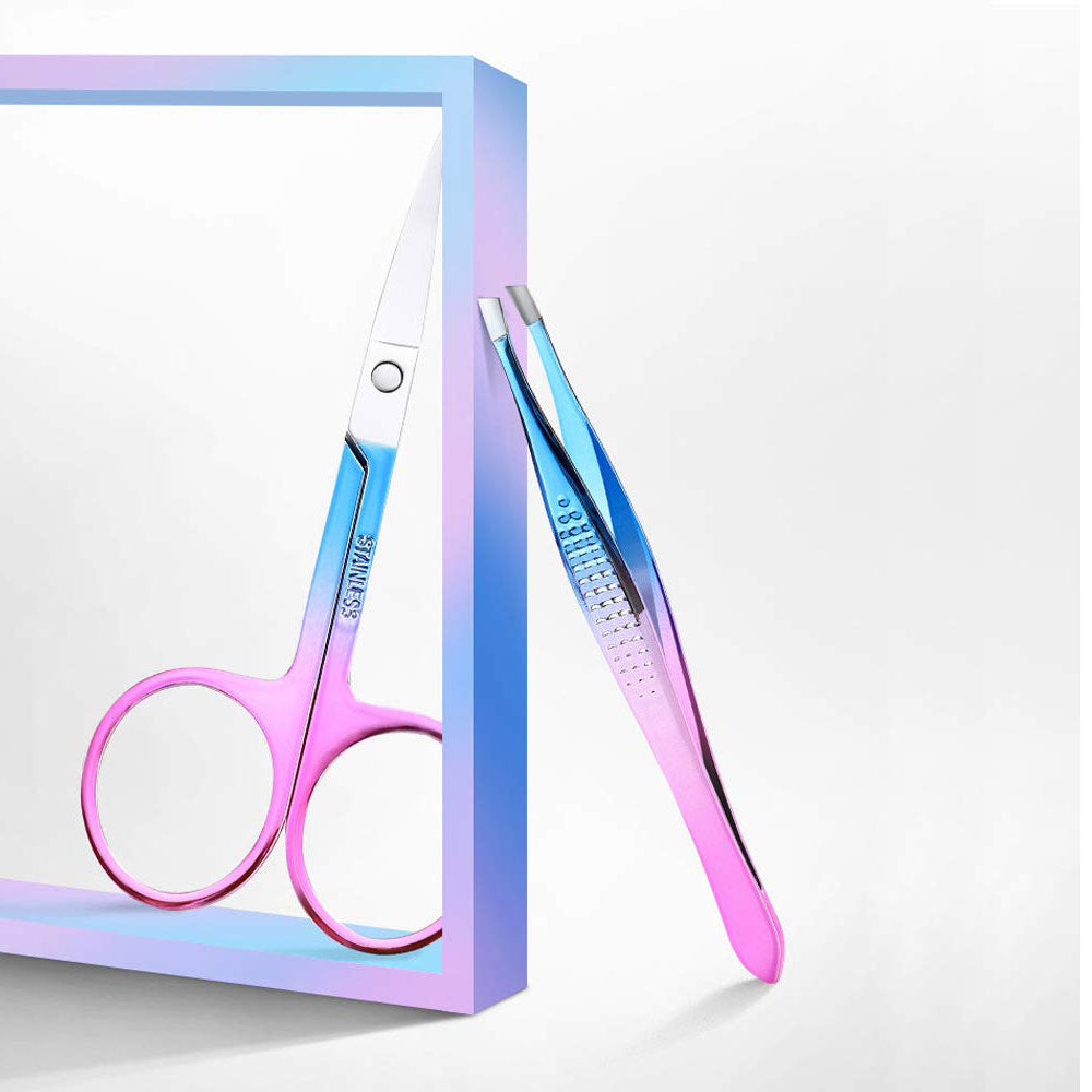 Bite Instruments Rainbow Manicure & Pedicure Kit | 15-in-1 Nail Grooming Set