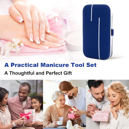 7-Piece Manicure Pedicure Grooming Kit Professional Nail Care Set by Bite Instruments