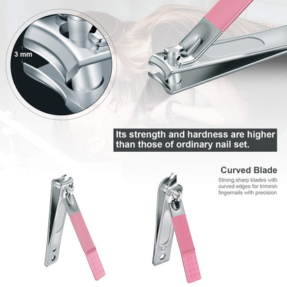 Bite Instruments Professional 18-in-1 Manicure & Pedicure Set Stainless Steel Nail Care Kit