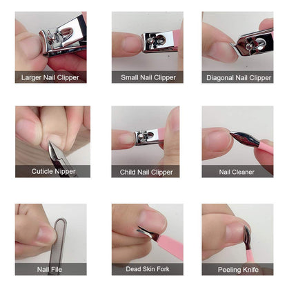Bite Instruments Professional 18-in-1 Manicure & Pedicure Set Stainless Steel Nail Care Kit