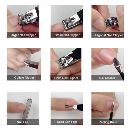 Bite Instruments Compact Travel Manicure Set - Portable Nail Grooming Kit