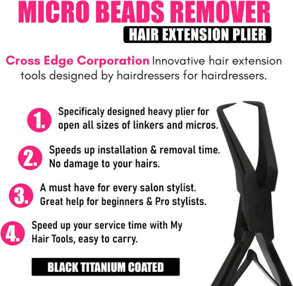 Bite Instruments Professional Hair Extension & Beading Tool Kit – Black Coated