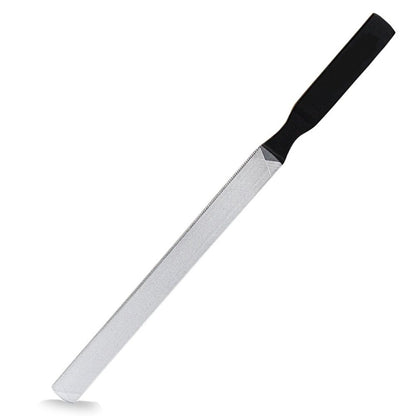 Stainless Steel Nail File with Anti-Slip Handle and Leather Case Bite Instruments