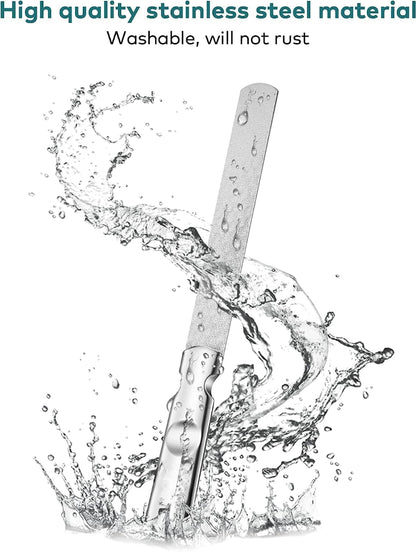 Stainless Steel Nail File with Anti-Slip Handle and Leather Case Bite Instruments