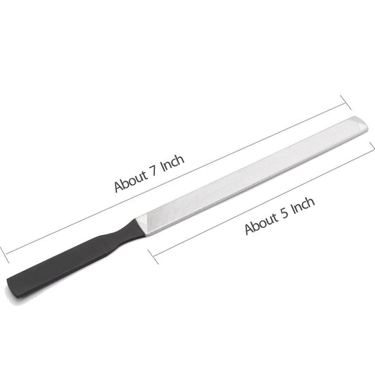 Stainless Steel Nail File with Anti-Slip Handle and Leather Case Bite Instruments