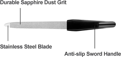 Bite Instruments | Professional Black Nail File & Buffer Stainless Steel