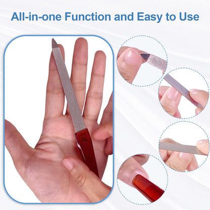 Bite Instruments | Professional Red Nail File & Buffer Stainless Steel