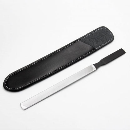 Stainless Steel Nail File with Anti-Slip Handle and Leather Case Bite Instruments