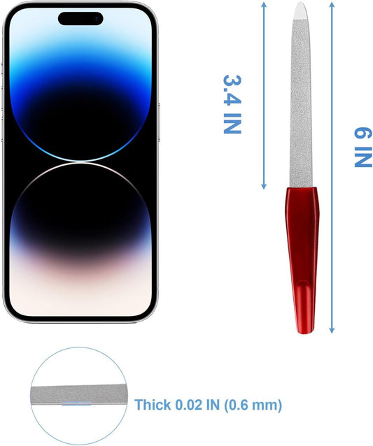 Bite Instruments | Professional Red Nail File & Buffer Stainless Steel