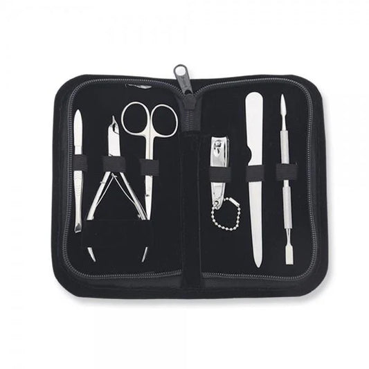 Deluxe 6-Piece Manicure & Pedicure Set in Travel Case - Complete Nail Care Kit