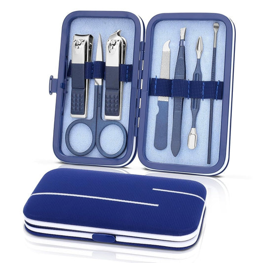 7-Piece Manicure Pedicure Grooming Kit Professional Nail Care Set by Bite Instruments