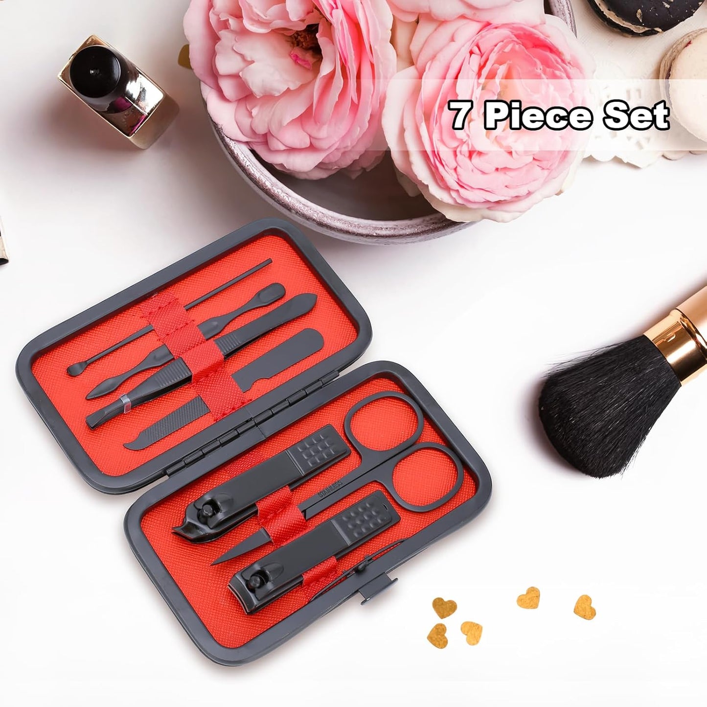 Black Manicure Pedicure Grooming Kit by Bite Instruments