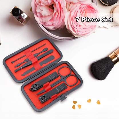 Black Manicure Pedicure Grooming Kit by Bite Instruments