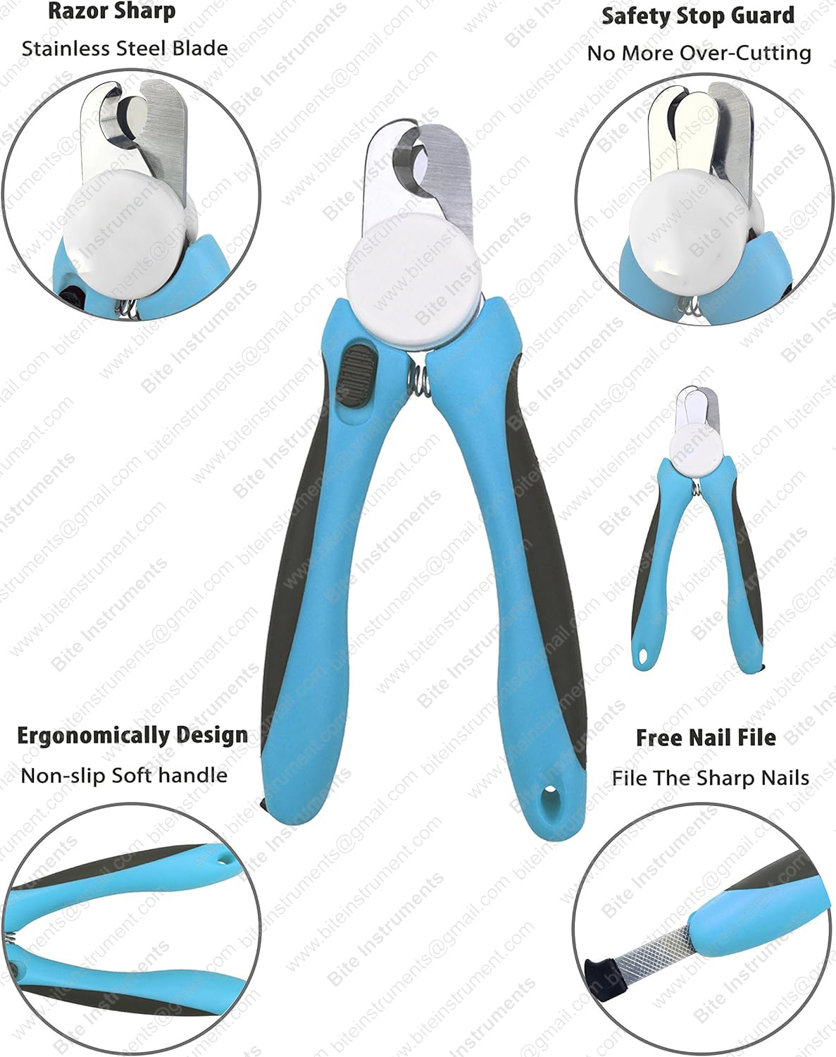 Dog & Cat Nail Clippers and Trimmers – Professional Pet Claw Cutter | Bite Instruments