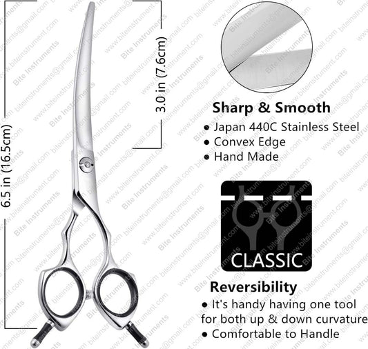 Curved Grooming Scissors for Dogs & Pets | Bite Instruments