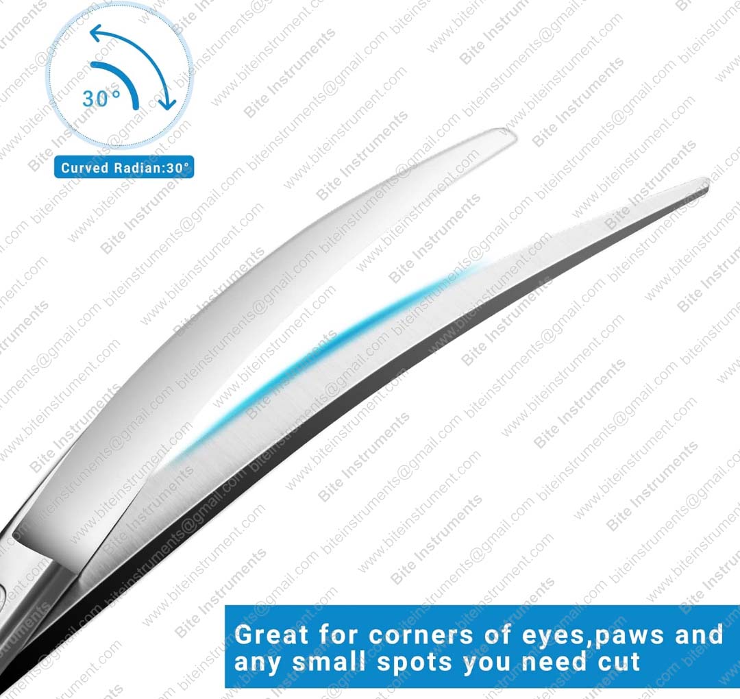 Curved Grooming Scissors for Dogs & Pets | Bite Instruments