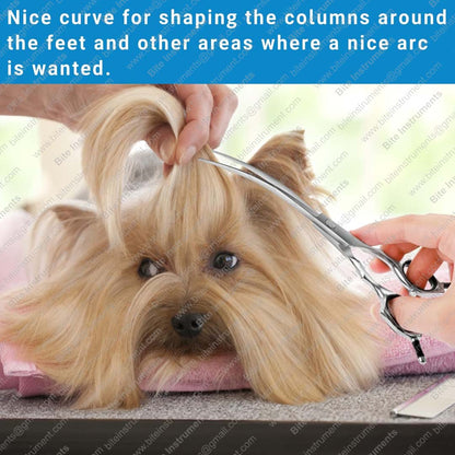 Curved Grooming Scissors for Dogs & Pets | Bite Instruments