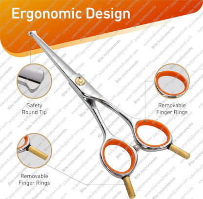 Bite Instruments Pet Grooming Kit – Professional Dog Grooming Scissors Set