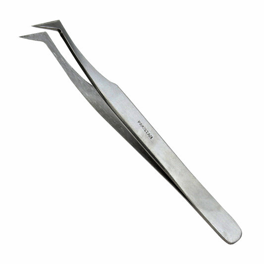 Ultra-Precision Steel Ingrown Hair Tweezer - Curved Tip for Flawless Skin