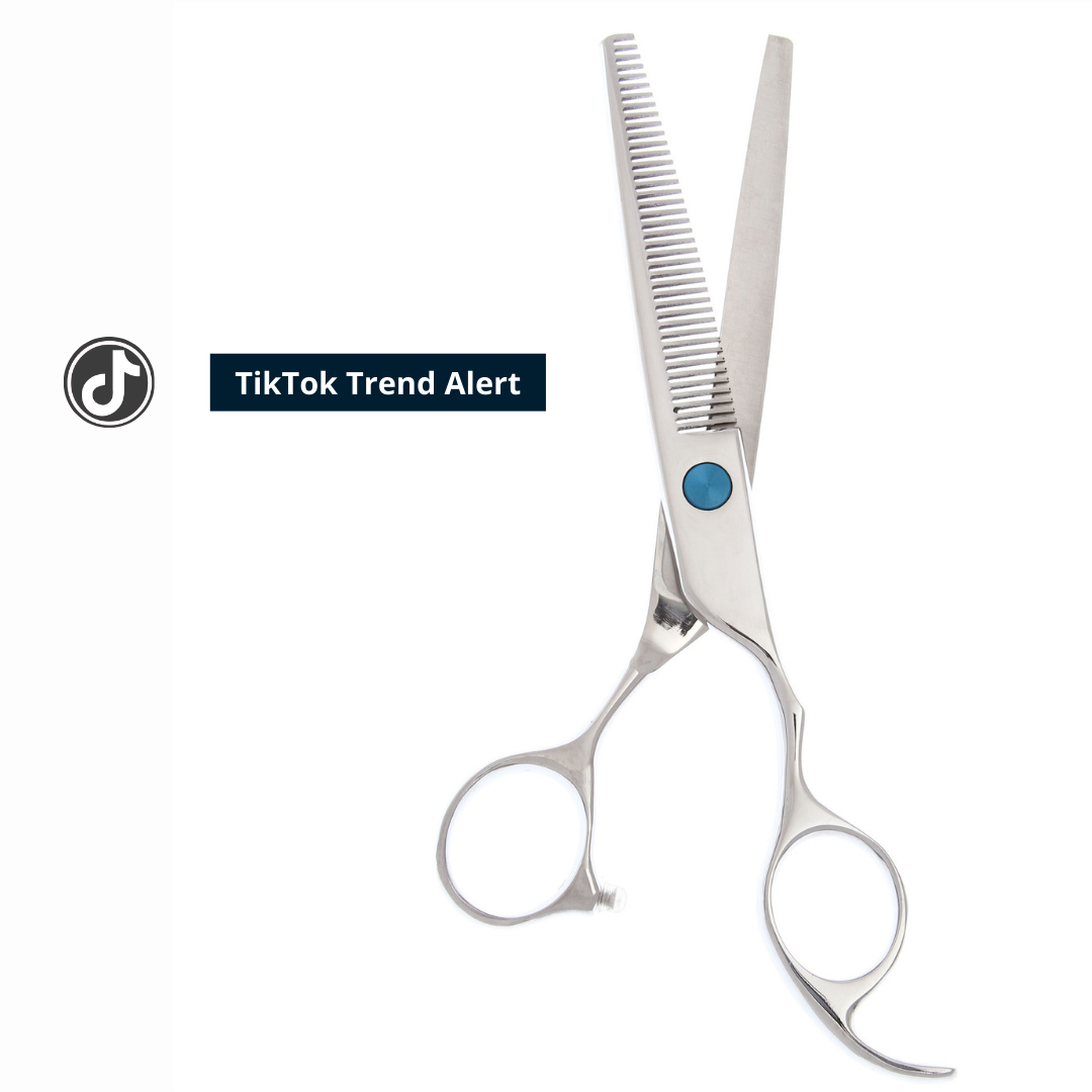 Professional Texturizing Shears (40 Teeth) - Japanese Steel Thinning Scissors for Layered Haircuts - Black/Gold