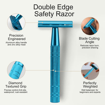 Bite Instruments Safety Razor For Man With 10 Premium Stainless Steel Razor Blade