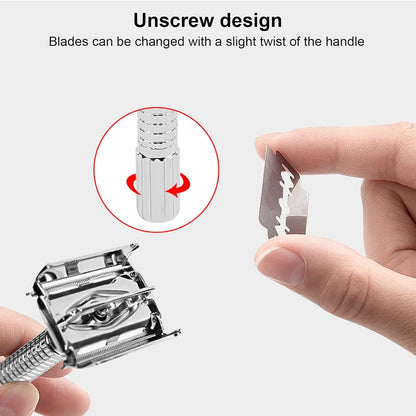 Bite Instruments Professional Safety Razor | Stainless Steel Double Edge Razor for Men & Women