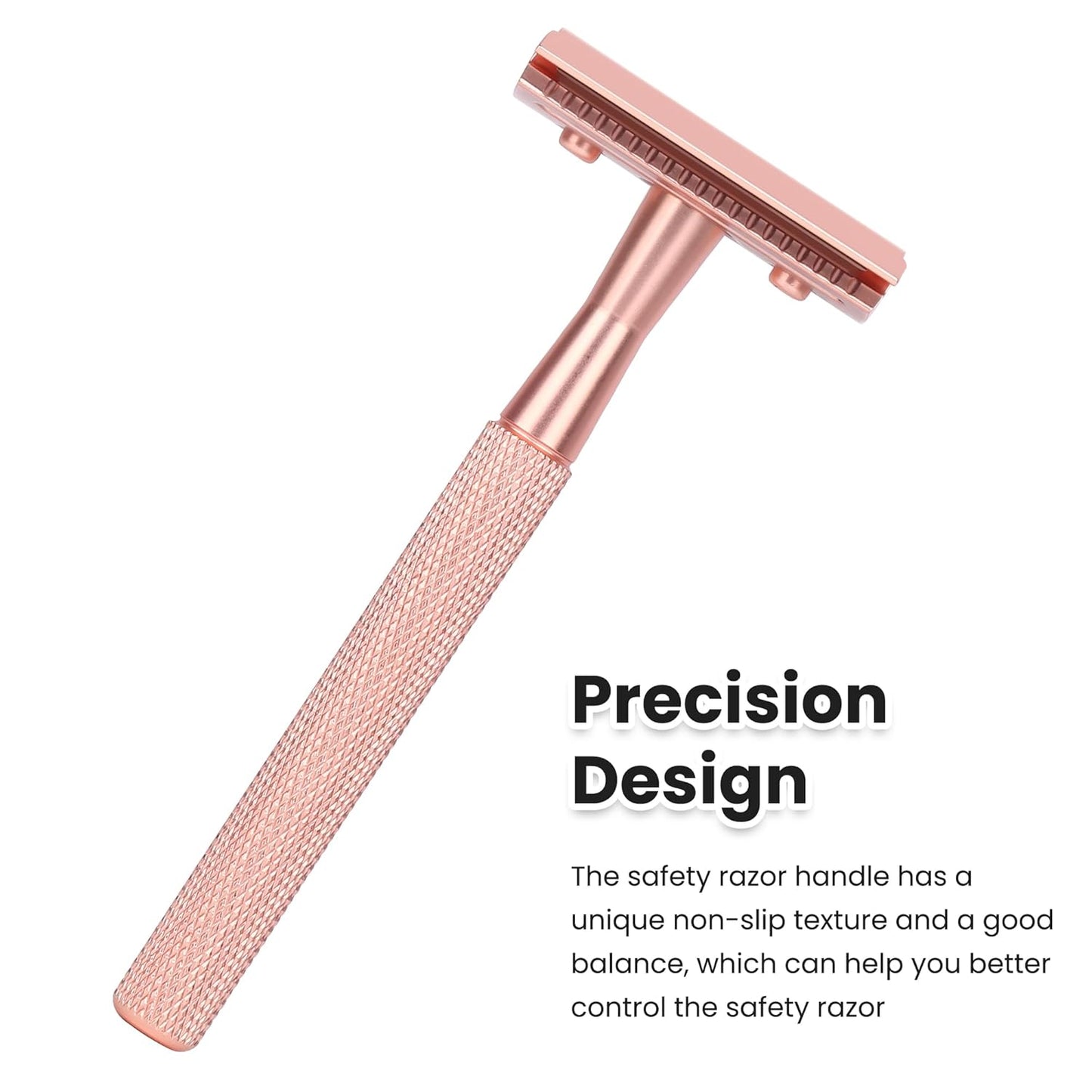 Bite Instruments Professional Rose Gold Safety Razor | Double Edge with Stand