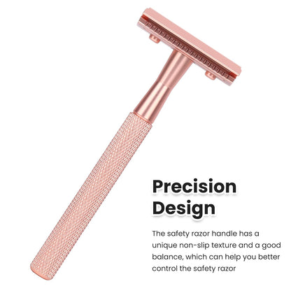Bite Instruments Professional Rose Gold Safety Razor | Double Edge with Stand