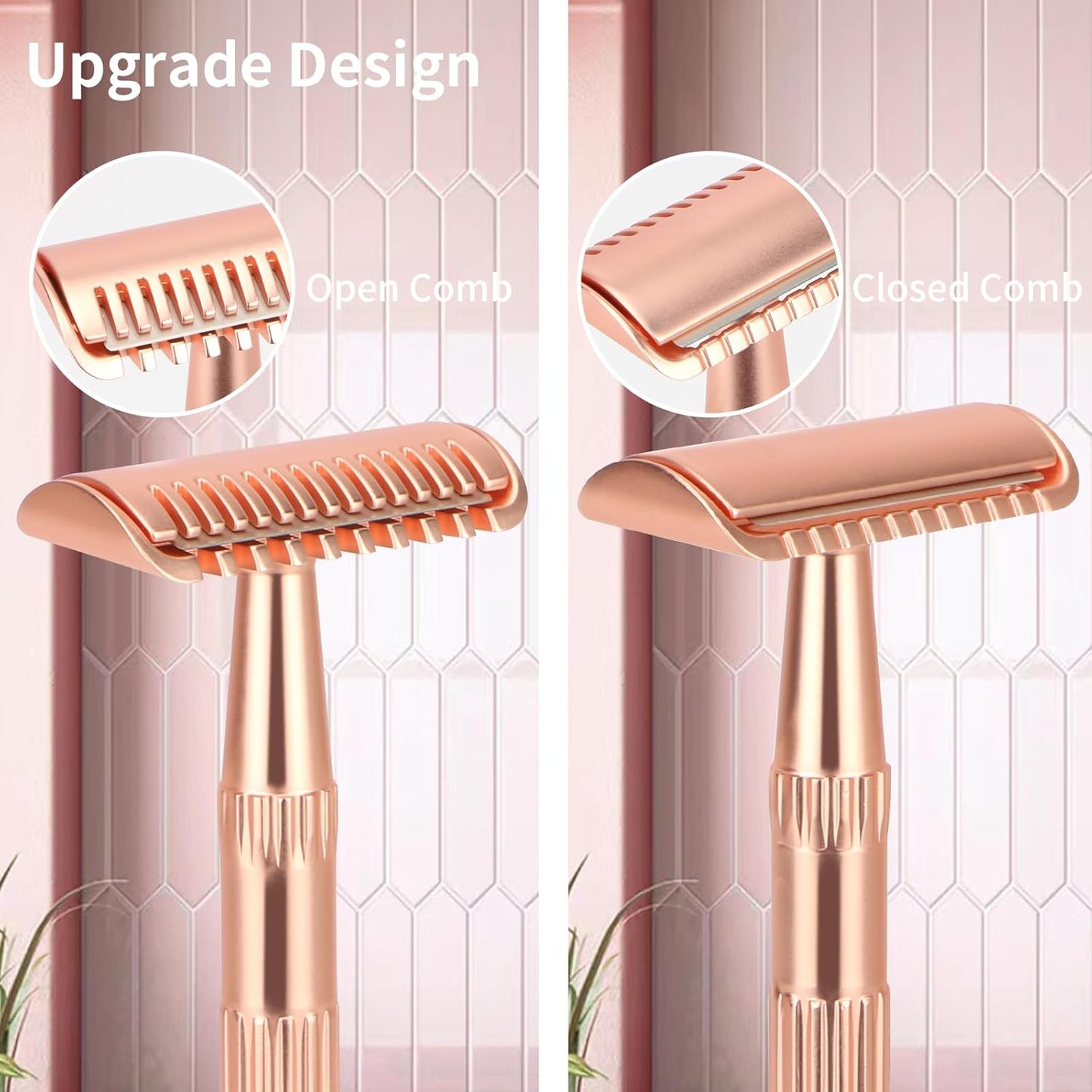 Bite Instruments Safety Razor With 10 Premium Stainless Steel Razor Blade for Unisex