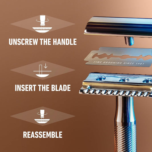 Bite Instruments Safety Razor | Stainless Steel Double Edge Razor for Men & Women