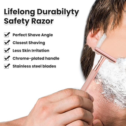 Bite Instruments Safety Razor For Man With 10 Premium Stainless Steel Razor Blade