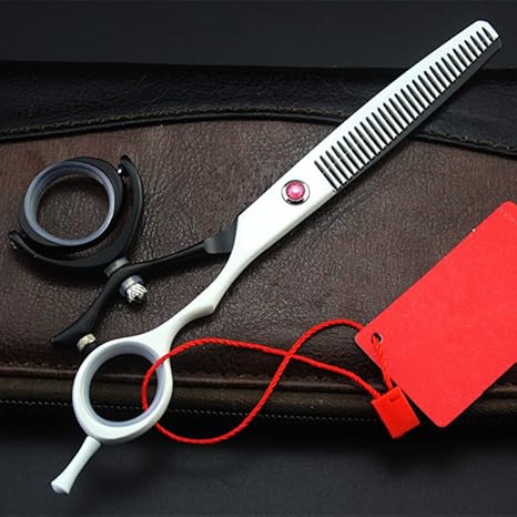 Swivel Thumb Hair Cutting Scissors – 6.5" Curved Blade with 360° Rotating Ring