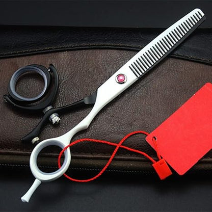 Swivel Thumb Hair Cutting Scissors – 6.5" Curved Blade with 360° Rotating Ring