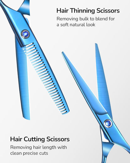 Professional Barber Hair Cutting Scissors Kit – 6.5” Japanese Stainless Steel Shears