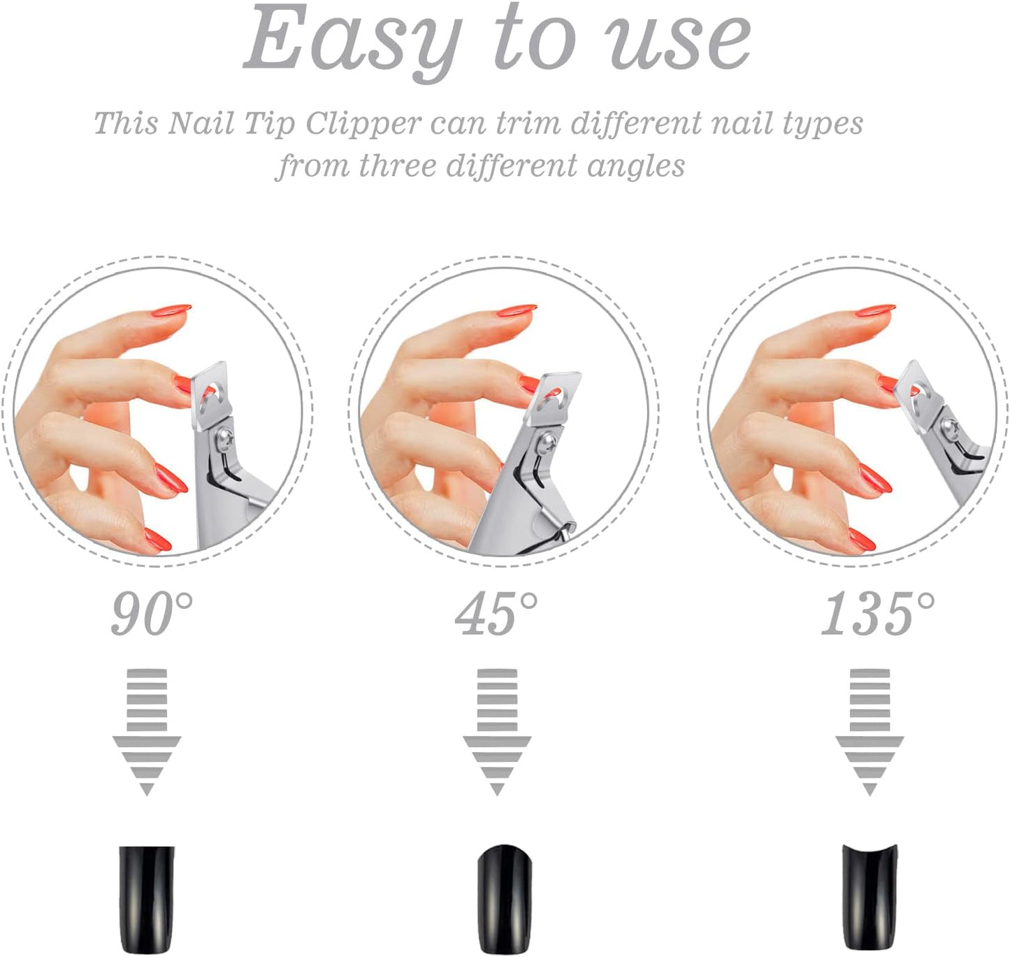 Professional Acrylic False Nail Clippers for Acrylic Nails Bite Instruments